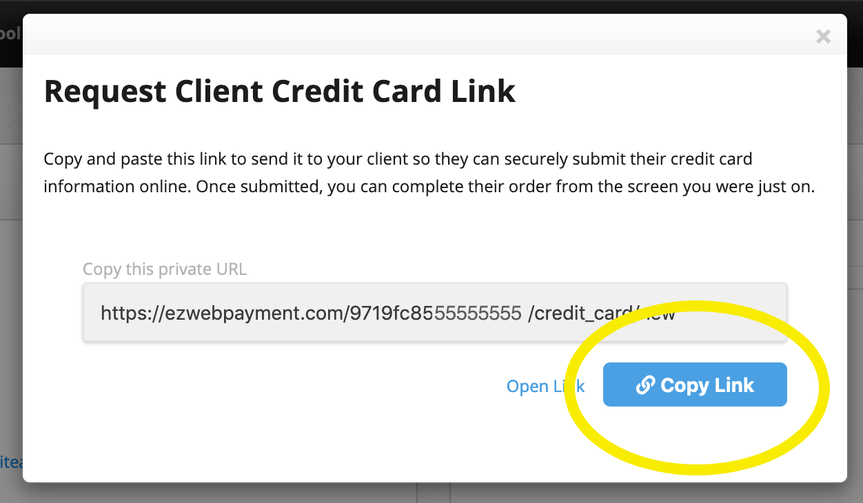 How to Use the Request Credit Card Link – SiteSwan Support